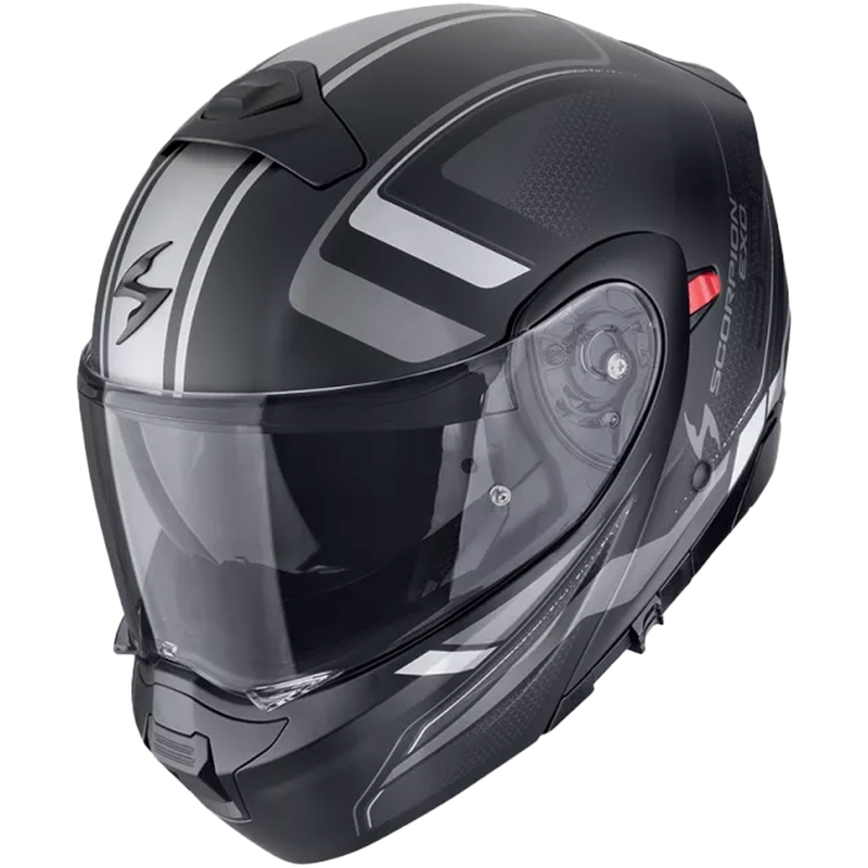 Modularer Motorradhelm Scorpion EXO-930 EVO ARDENS mattschwarz-silber