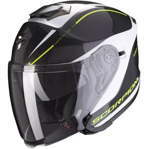 Offener Helm Scorpion EXO-S1 Shadow schwarz-weiß-fluo gelb
