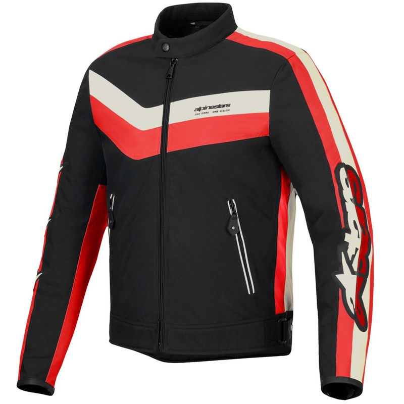 Wasserfeste Motorradjacke Alpinestars T-Dyno Schwarz-Rot-Beige
