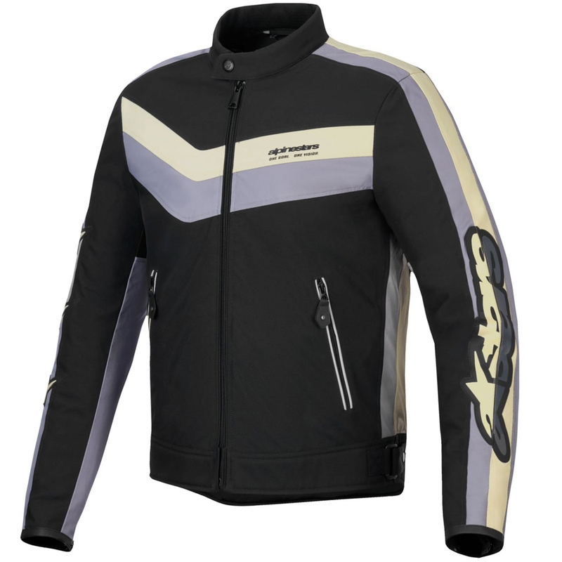 Wasserfeste Motorradjacke Alpinestars T-Dyno Schwarz-Dunkelgrau-Beige