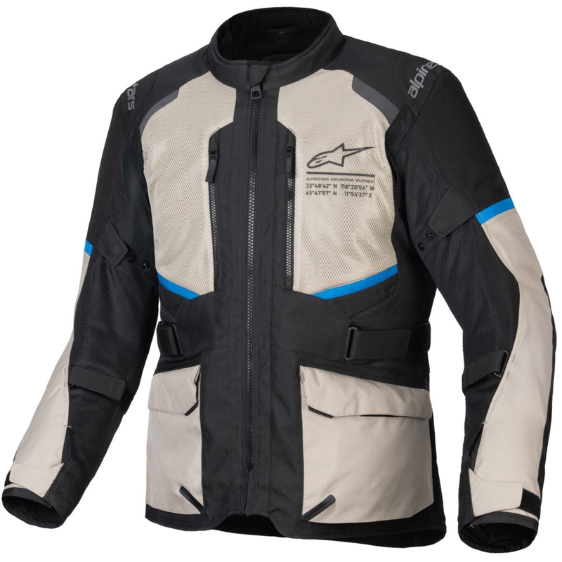 Alpinestars Andes Air Drystar Motorradjacke schwarz-grau grün-blau