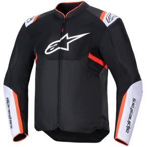 Motorradjacke Alpinestars T-SPS Air V2 schwarz-weiß-neonrot