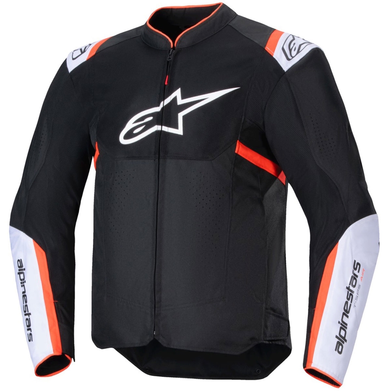 Motorradjacke Alpinestars T-SPS Air V2 schwarz-weiß-neonrot