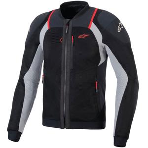 Motorradjacke Alpinestars TROOP-AIR PRO schwarz-hellgrau-rot