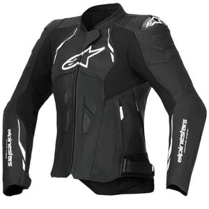 Alpinestars Stella Dusk Damen Leder Motorradjacke schwarz-weiß