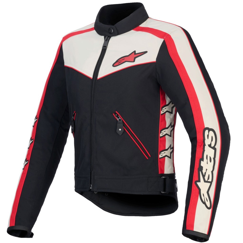 Motorradjacke Alpinestars Stella T-Dyno Wasserabweisend Damen Schwarz-Beige-Rot