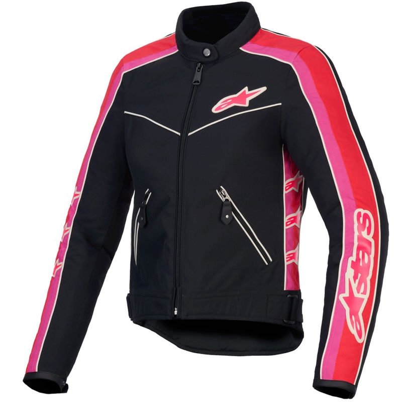 Motorradjacke Alpinestars Stella T-Dyno Wasserabweisend Damen Schwarz-Rot-Pink