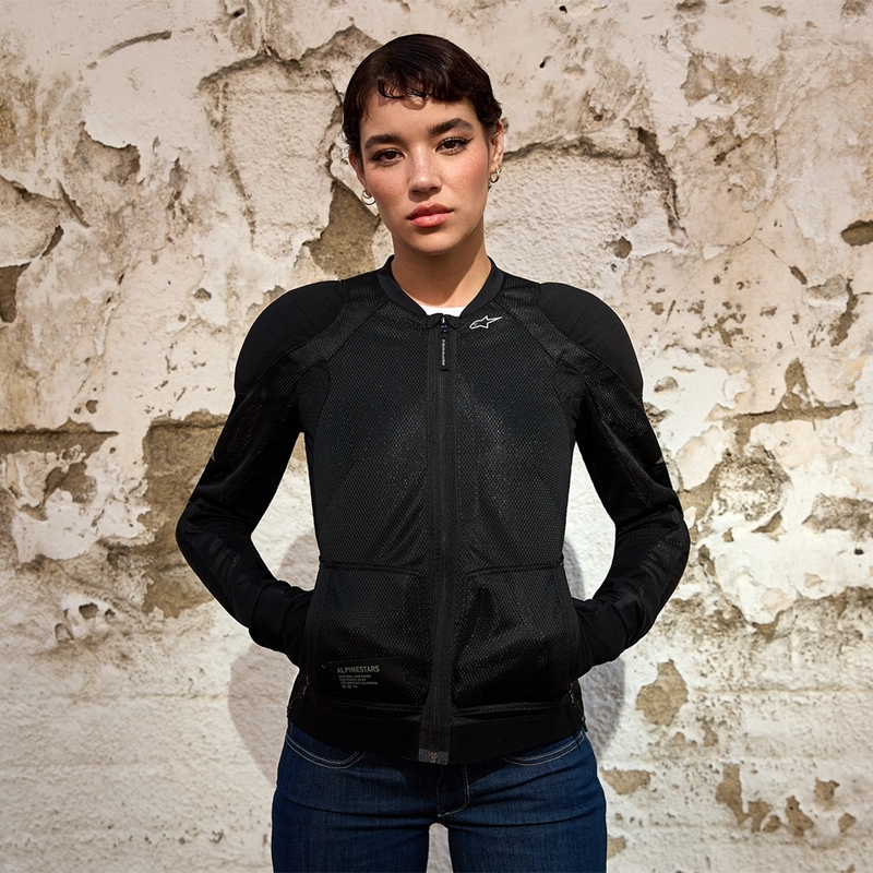 Alpinestars STELLA TROOP-AIR Damen Motorradjacke schwarz-schwarz