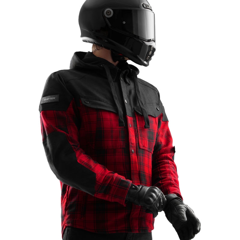 Rebelhorn Shifter Motorradhemd schwarz-rot