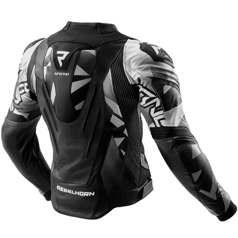 Rebelhorn Inferno Leder-Motorradjacke schwarz-weiß