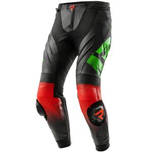 Motorrad-Lederhose Rebelhorn Inferno schwarz-grün-rot