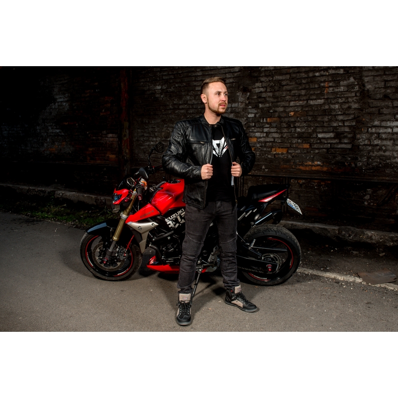 Street Racer Spirit Schwarze Motorradjacke
