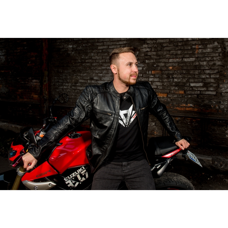 Street Racer Spirit Schwarze Motorradjacke