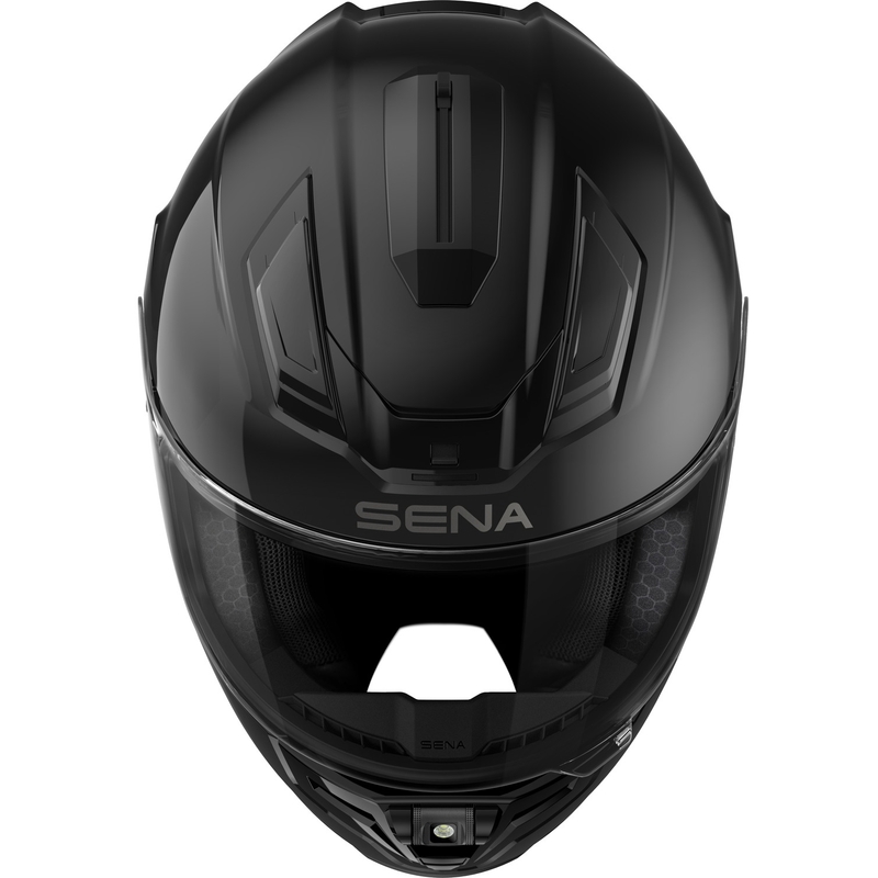 SENA Integralhelm mit Phantom-Headset, glänzend schwarz