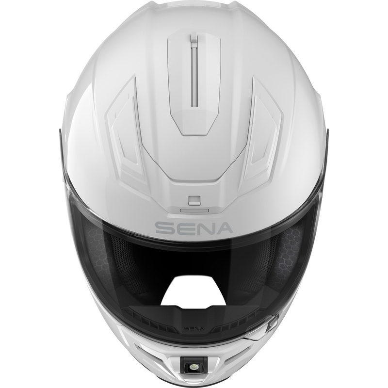 SENA Integralhelm für Motorradfahrer mit Phantom Headset, weiß