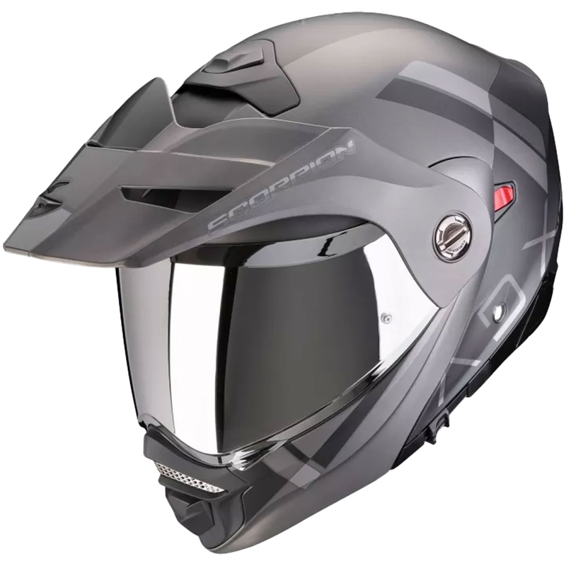 Klappbarer Motorradhelm Scorpion ADX-2 GALANE matt schwarz-silber Ausverkauf