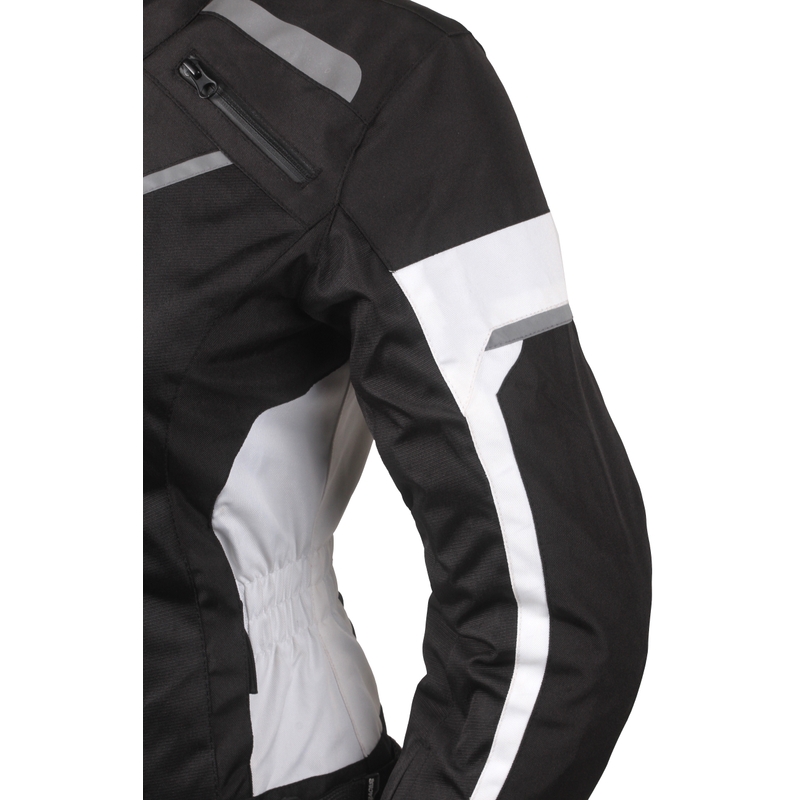 Street Racer Betty Motorradjacke für Frauen in Schwarz und Weiß