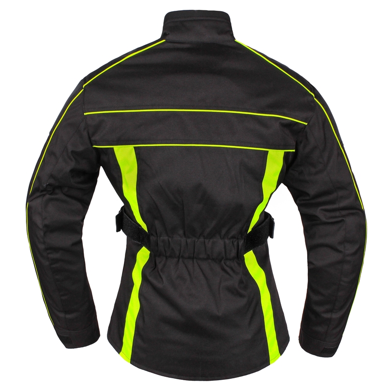 Damen Motorradjacke RSA SW-01 schwarz-fluo gelb Ausverkauf