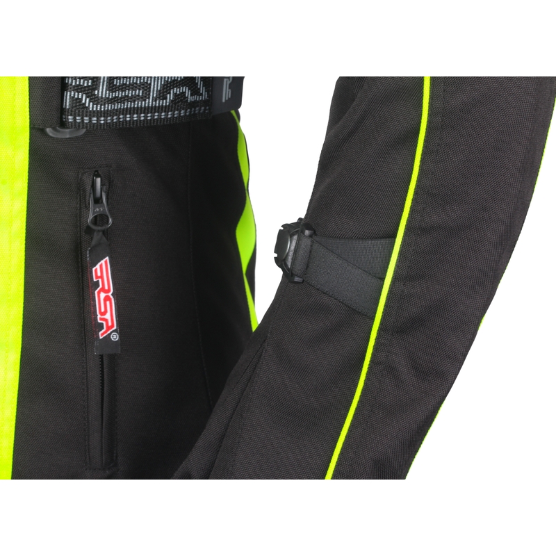 Damen Motorradjacke RSA SW-01 schwarz-fluo gelb Ausverkauf