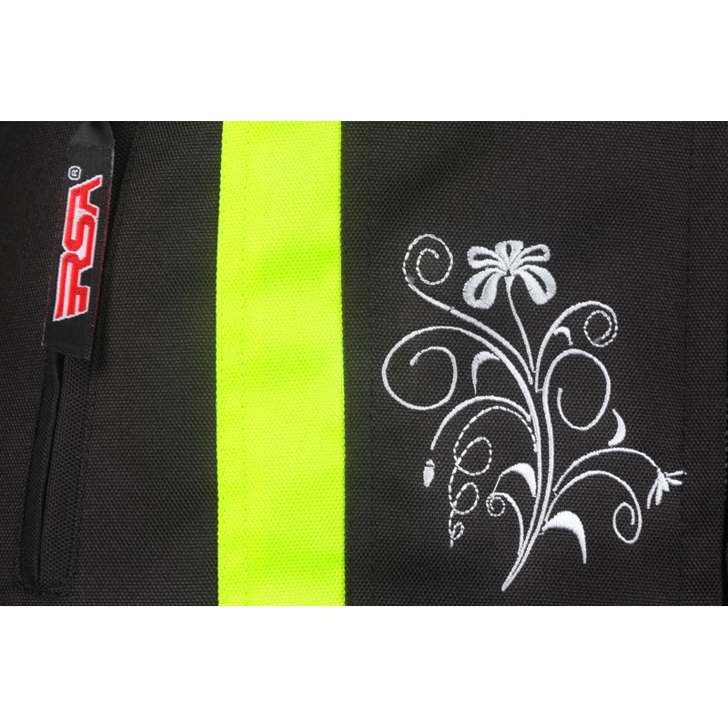 Damen Motorradjacke RSA SW-01 schwarz-fluo gelb Ausverkauf