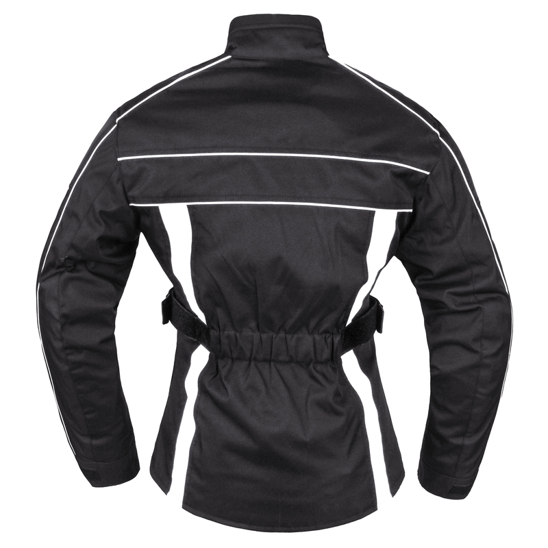 Damen Motorradjacke RSA SW-01 schwarz und weiß Ausverkauf