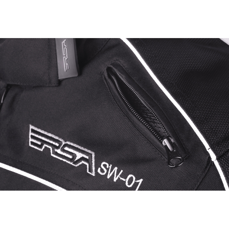 Damen Motorradjacke RSA SW-01 schwarz und weiß Ausverkauf