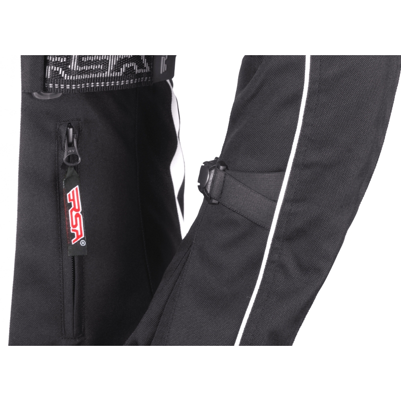 Damen Motorradjacke RSA SW-01 schwarz und weiß Ausverkauf