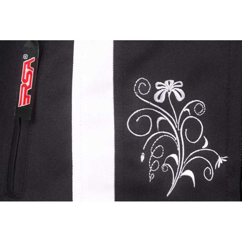 Damen Motorradjacke RSA SW-01 schwarz und weiß Ausverkauf