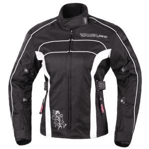 Damen Motorradjacke RSA SW-01 schwarz und weiß Ausverkauf