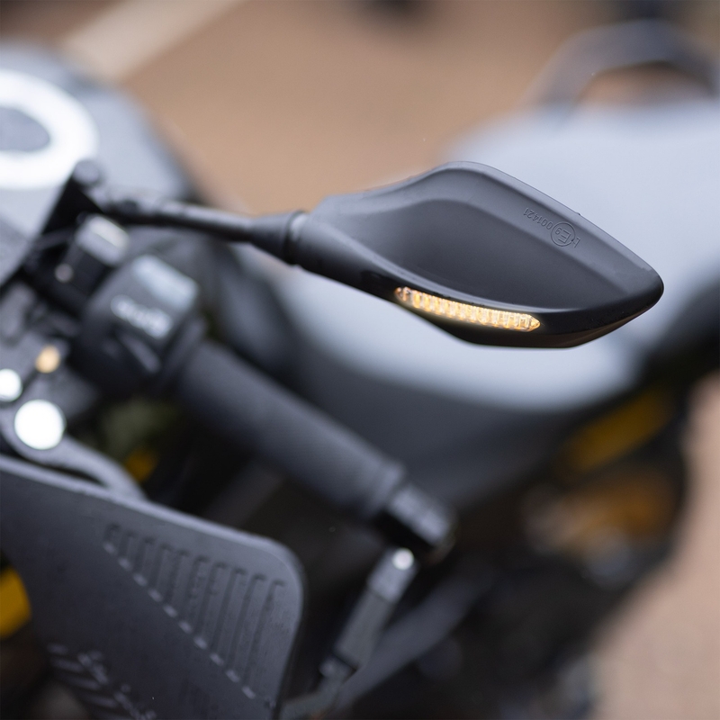 Rückspiegel mit integriertem Blinker Oxford Signal schwarz rechts