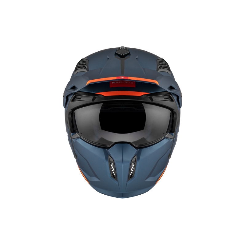 Jethelm mit Maske MT Streetfighter SV S Solid A7 mattblau mit Iridium-Visier