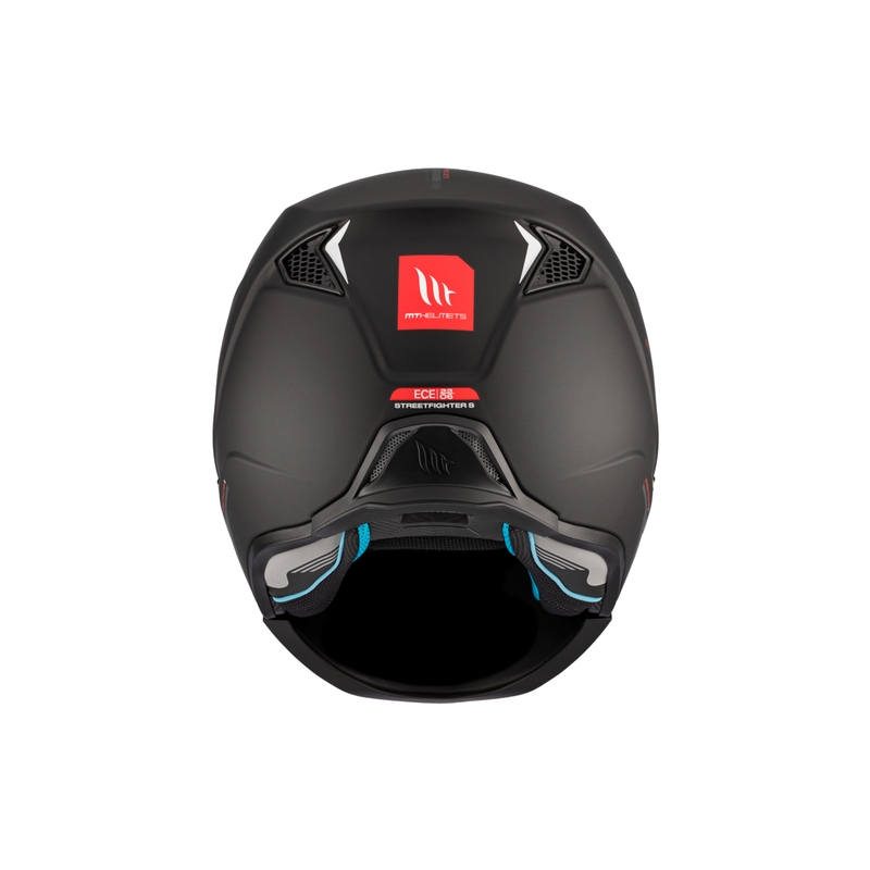 Jethelm mit Maske MT Streetfighter SV S Solid A1 schwarz matt mit Iridium-Visier