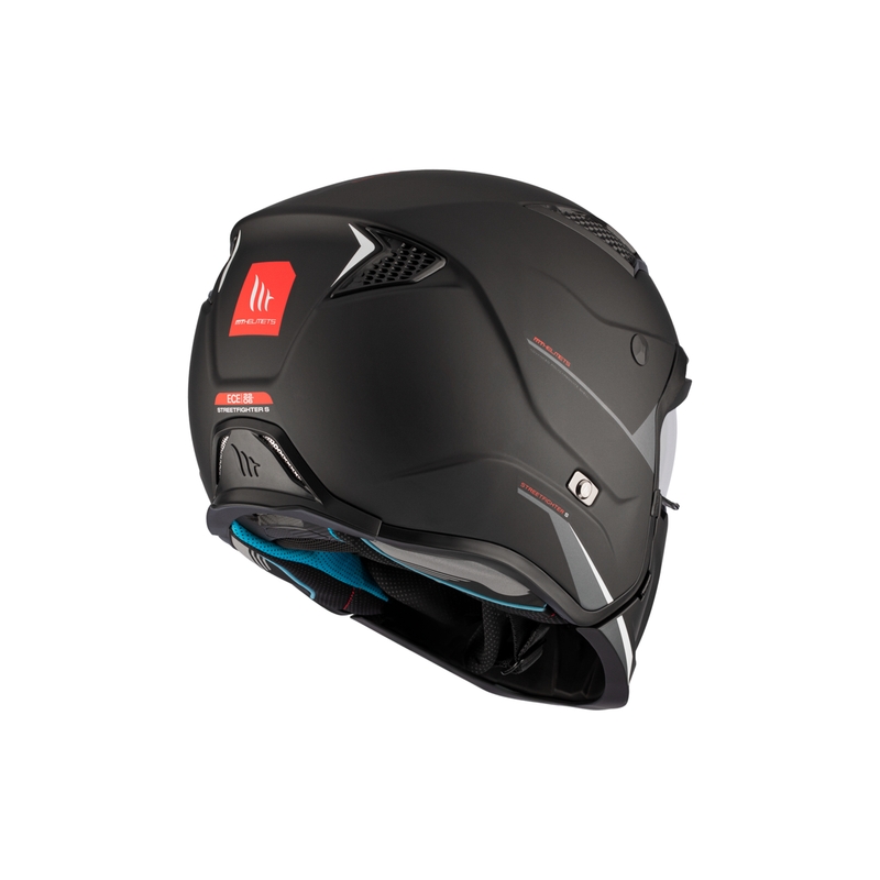 Jethelm mit Maske MT Streetfighter SV S Solid A1 schwarz matt mit Iridium-Visier