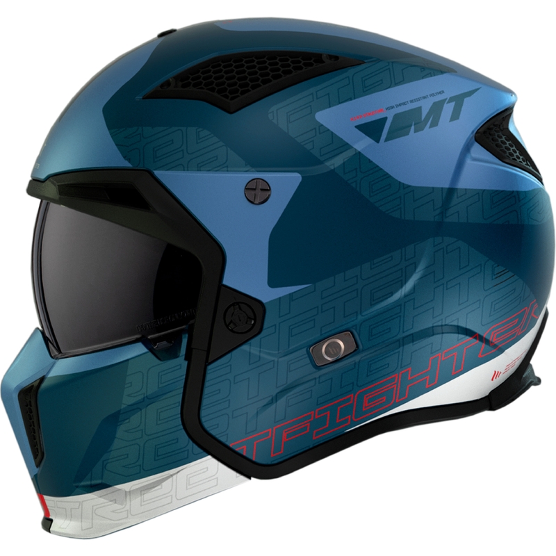Jethelm mit Maske MT Streetfighter SV Totem C17 weiß-blau mit Iridium-Visier