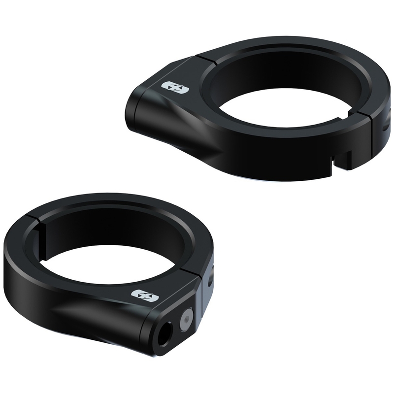Schwarze Oxford-Adapter zum Anbringen von Blinkern an den Vorderradgabelrohren