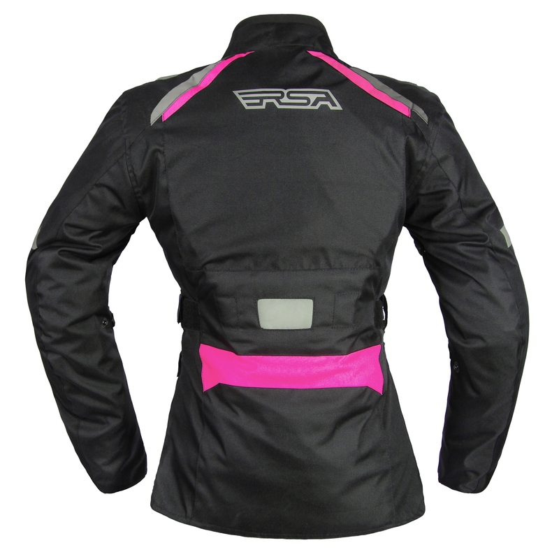 Frauen dreilagige Motorradjacke RSA Gun schwarz und rosa Ausverkauf