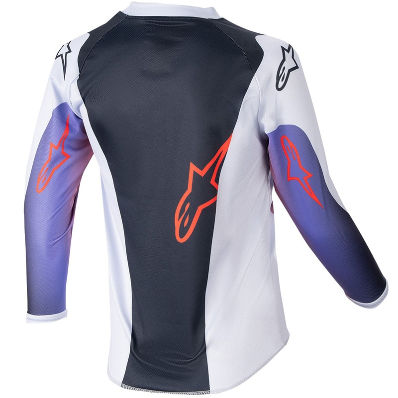 Motocross Jersey Alpinestars Racer Hoen Kinder Hellgrau-Gradient-Schwarz