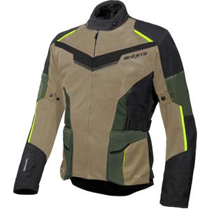 Motorradjacke Seventy Degrees SD-JT70 Atacama Sand-Grün-Fluo Gelb