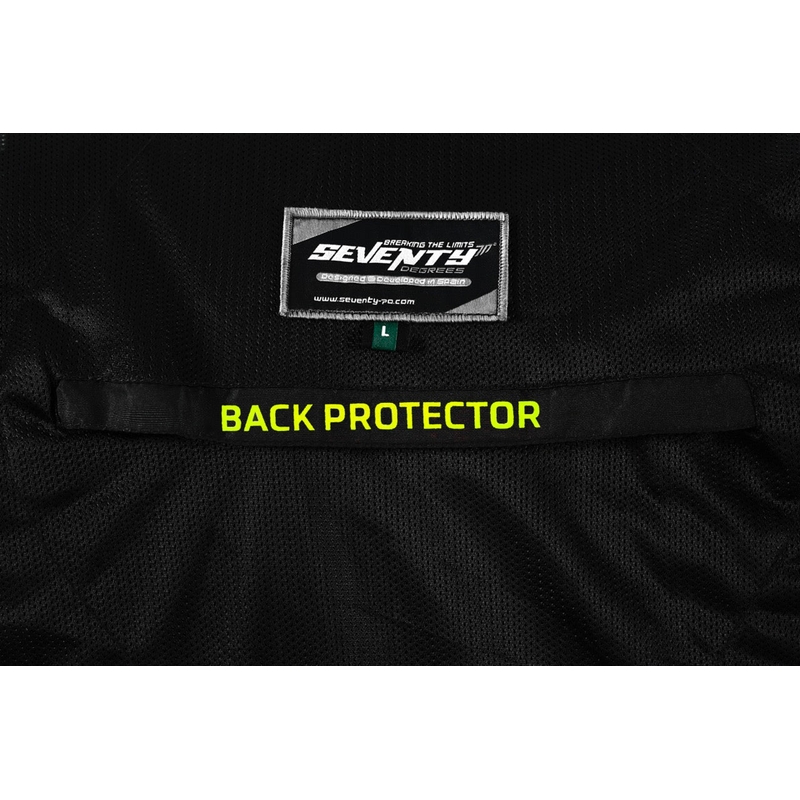 Motorradjacke Seventy Degrees SD-JT66 Sahara schwarz-fluo gelb