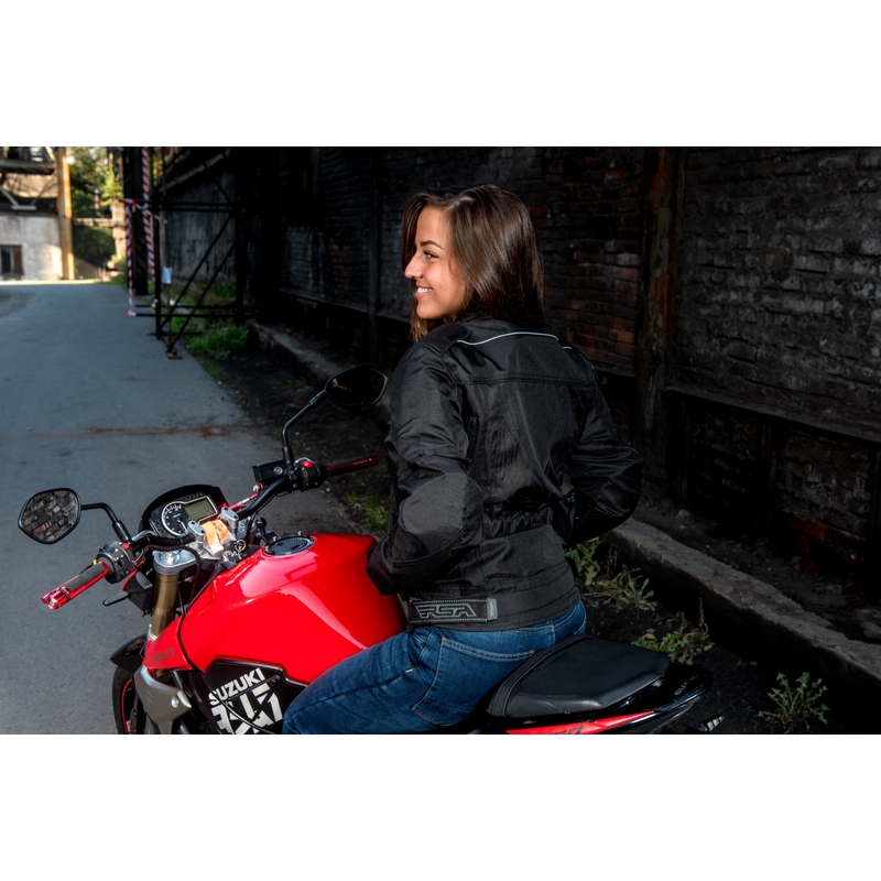 Damen Motorradjacke RSA Queen schwarz Ausverkauf