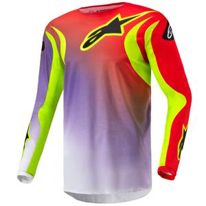 Alpinestars Fluid Lucent Motocross-Trikot weiß-lila-rot-fluo gelb-schwarz