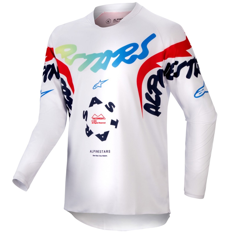 Alpinestars Racer Hana Kinder Motocross Jersey weiß-bunt