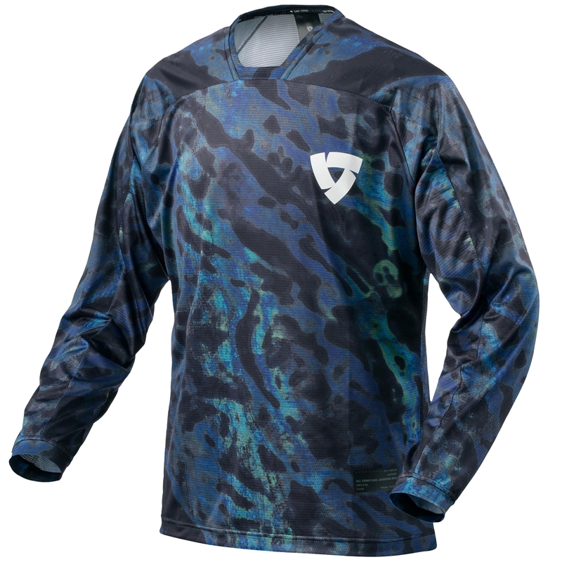Motocross-Trikot Revit Emulsion blau-schwarz