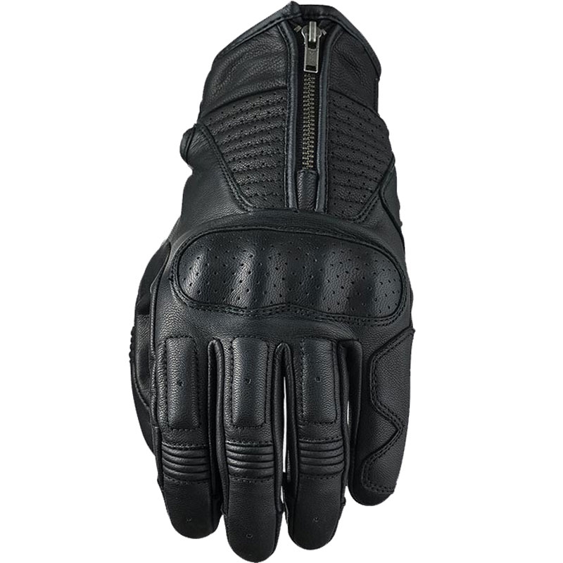 Leder-Motorradhandschuhe FIVE Kansas schwarz