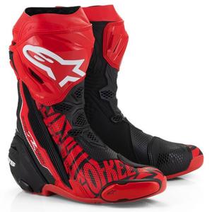 Alpinestars Supertech R Vented Motorradstiefel limitierte Edition Francesco Bagnaia rot-schwarz