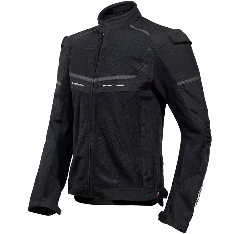 Motorradjacke Seventy Degrees SD-JR60 Thunder schwarz-grau-weiß