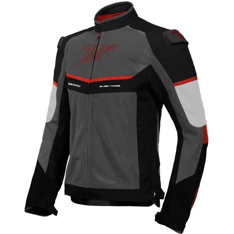 Seventy Degrees SD-JR60 Thunder Motorradjacke schwarz-rot