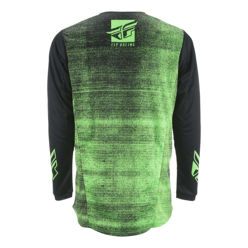 Motocross Trikot FLY Racing Kinetic NOIZ 2019 - USA schwarz-fluo grün Ausverkauf