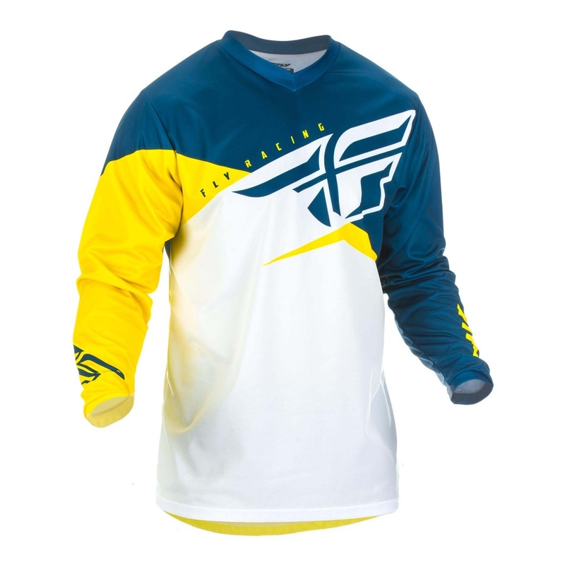 Motocross Trikot FLY Racing F-16 2019 - USA gelb-weiß-blau Ausverkauf