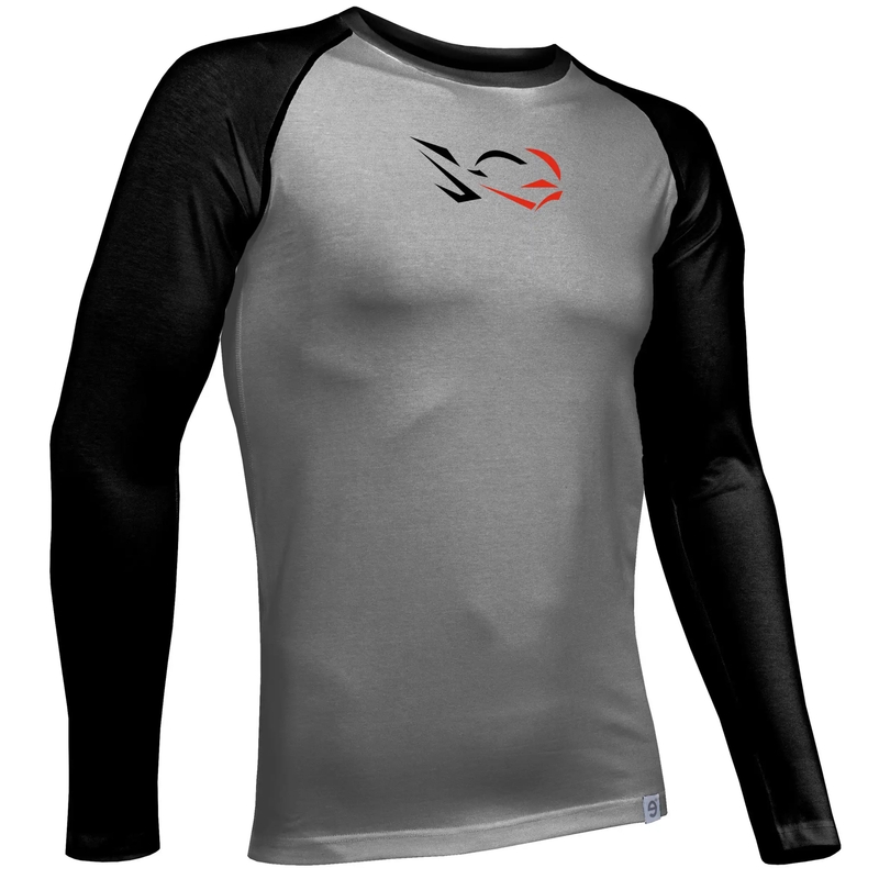 Herren Funktions-T-Shirt nanosilver® Combi Ride grau-schwarz